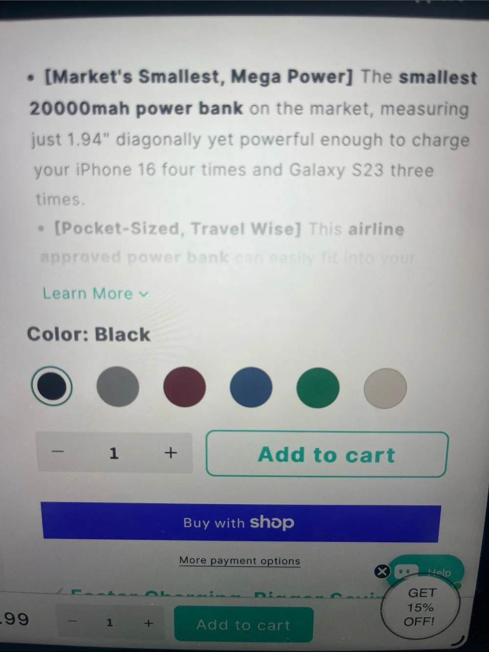 INIU Power Bank P512 20000mAh NIB